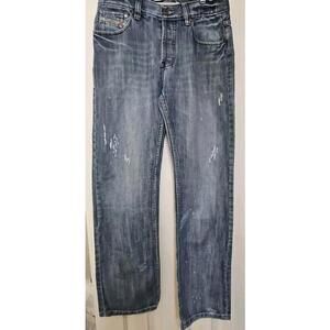 Vintage Diesel Men's Jeans 33 Blue Distressed Button Fly Made In Italy